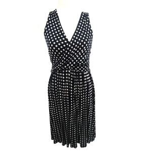 LOFT Blue Dress Rayon Floral Faux Wrap Boho Flowy Y2K 90s Romantic Whimsical